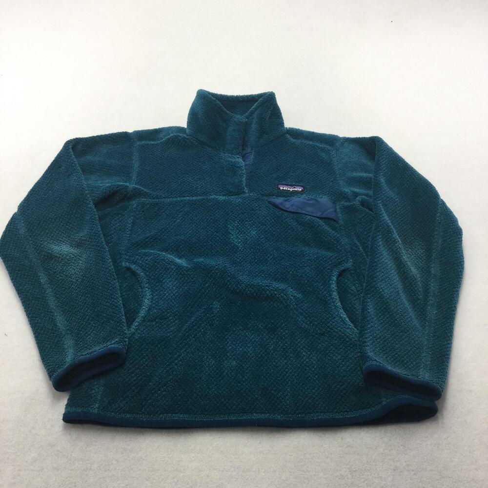 Patagonia Re-Tool Snap-T Jacket Mens Small Blue Fleece 1/4 Snap Pullover